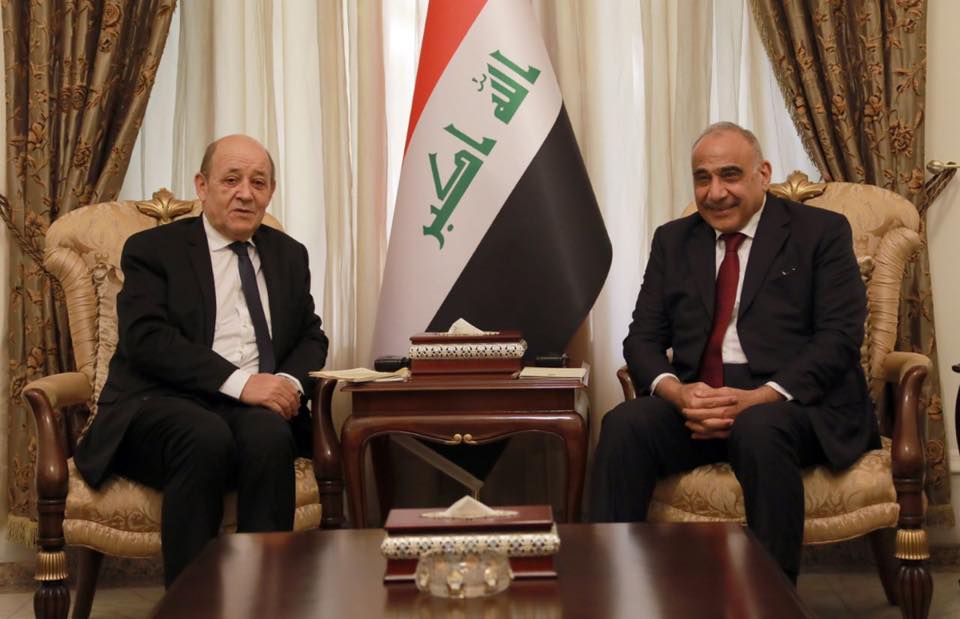 رئيس مجلس الوزراء السيد عادل عبدالمهدي : فرنسا بلد صديق للعراق والعلاقات معها مهمة جدا