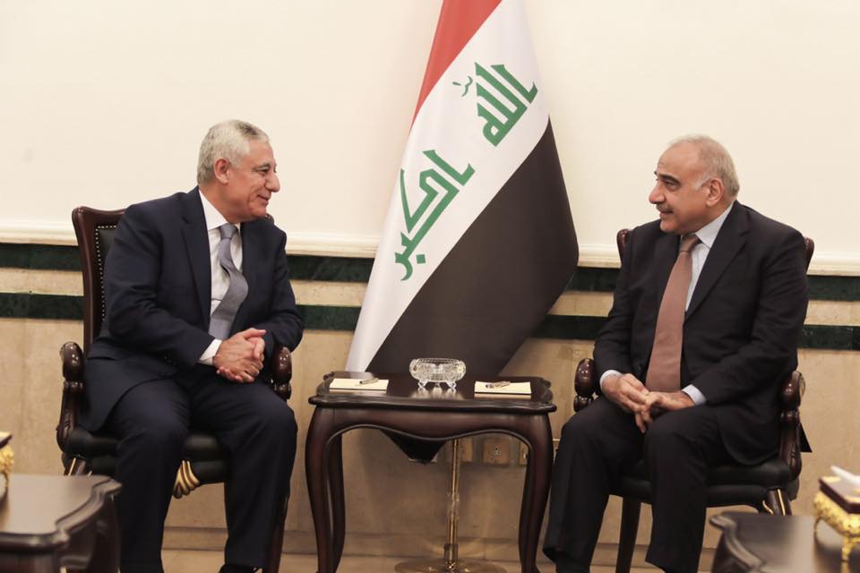 رئيس مجلس الوزراءعادل عبد المهدي يستقبل رئيس مجلس القضاء في المملكة الاردنية الهاشمية