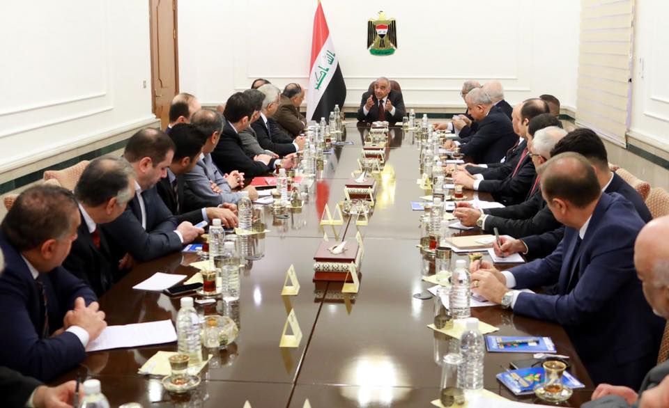 رئيس مجلس الوزراء عادل عبدالمهدي يستقبل وفدا كبيرا من المستثمرين ورجال الاعمال العراقيين