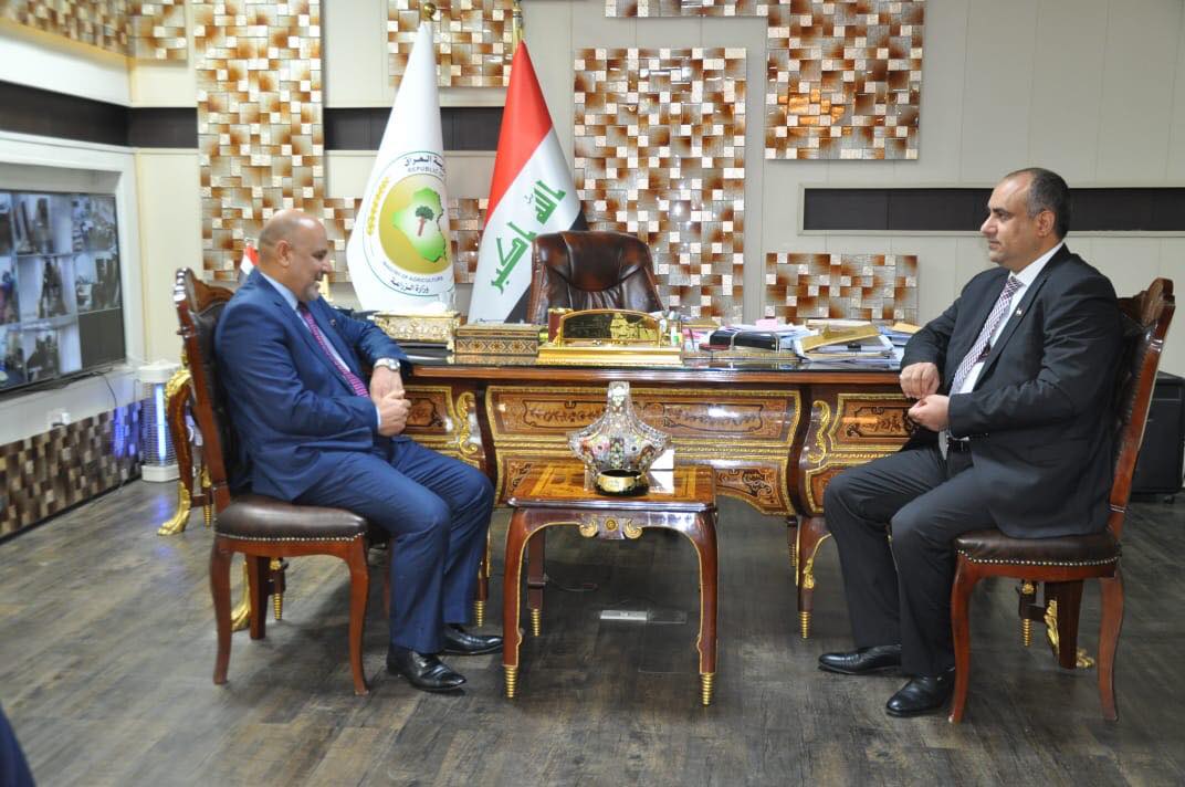 وزير الزراعة يستقبل وفداً من محافظة الديوانية ويؤكد زراعة كافة المساحات الشلبية في المحافظة