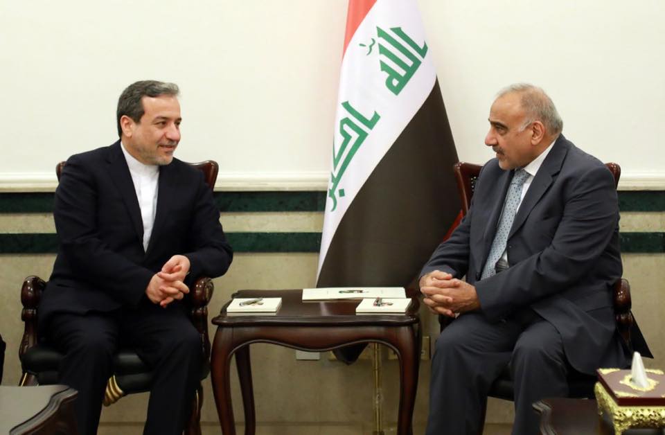 رئيس مجلس الوزراء عادل عبدالمهدي يستقبل نائب وزير الخارجية الايراني