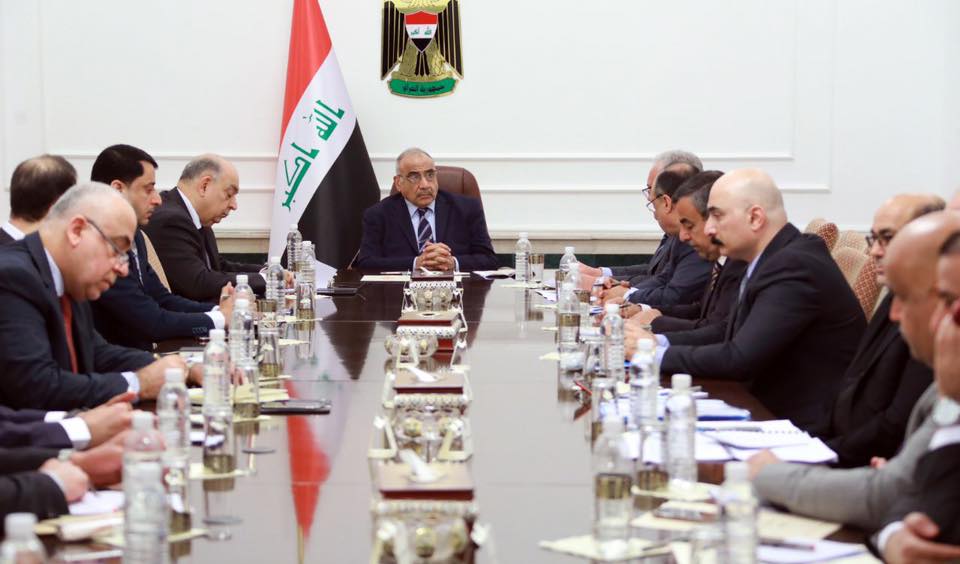 رئيس مجلس الوزراء عادل عبدالمهدي يعقد اجتماعا خاصا لتقييم الخطط والاستعدادات للسيطرة على السيول المحتملة والارتفاع المتوقع في مناسيب المياه