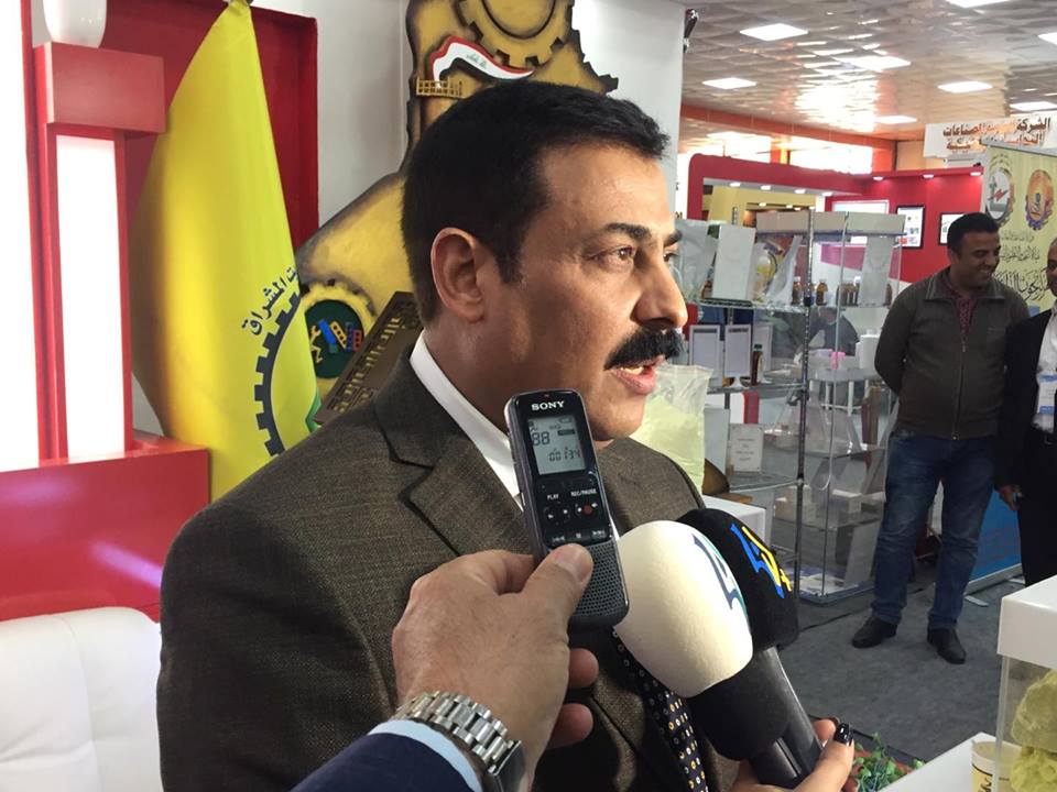 مديرعام الشركة العامة لكبريت المشراق: مشاركتنا في المعرض لتقديم عروض استثمارية ..ودعوة الفلاحين ودوائر اسالة الماء في المحافظات للاستفادة من منتجات الشركة من مادة الكبريت الزراعي والشب