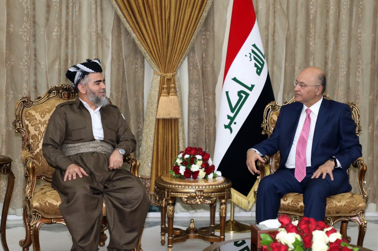 رئيس الجمهورية يستقبل أمير الجماعة الاسلامية الكردستانية