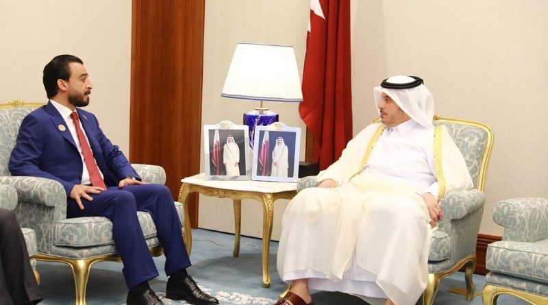 رئيس مجلس النواب يلتقي رئيس مجلس الوزراء ووزير الداخلية القطري