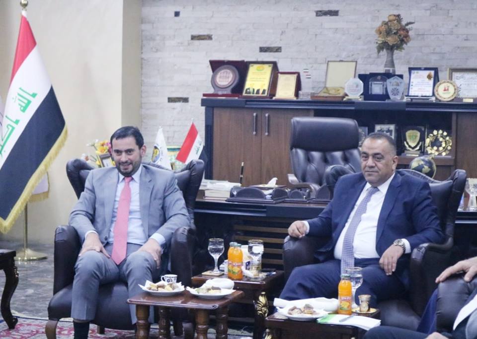 الحمداني ووزير الصناعة والتجارة الاردني يبحثان سبل تطويرالعلاقات المشتركة ورفع قيمة التبادل التجاري