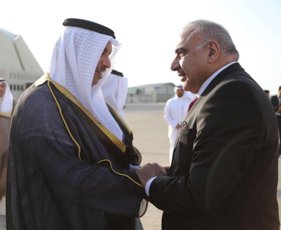 رئيس مجلس الوزراء السيد عادل عبدالمهدي يصل الى دولة الكويت