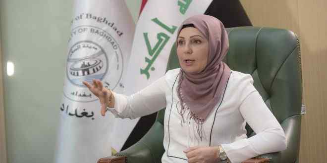 نائب يهدد امينة بغداد بالاقالة مؤكدأ انها تعمل بحسب مصالحها