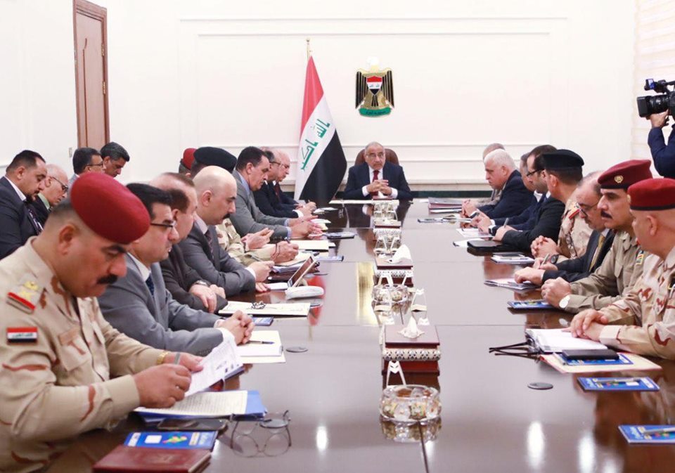 مجلس الأمن الوطني يعقد اجتماعه الدوري برئاسة رئيس مجلس الوزراء القائد العام للقوات المسلحة عادل عبدالمهدي