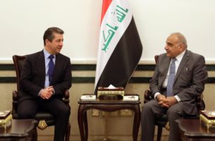 خلال استقباله رئيس وزراء الاقليم .. عبدالمهدي : نرحب باجواء التعاون والتفاهم مع حكومة الاقليم