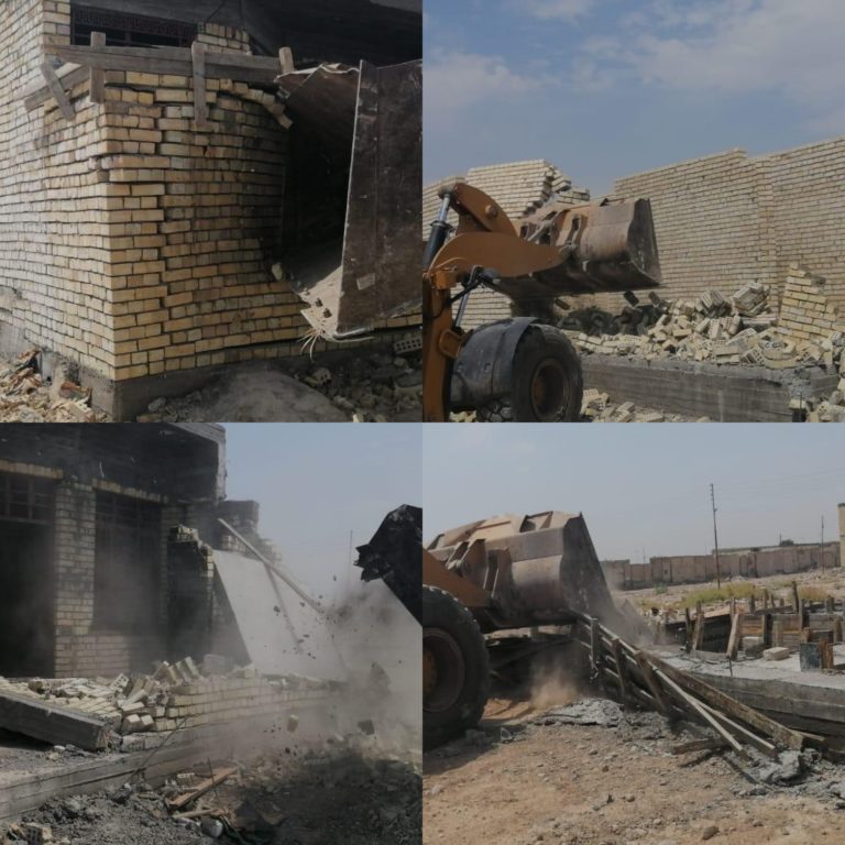 امانة بغداد تعلن ازالة ” دور متجاوزة ” شرق بغداد