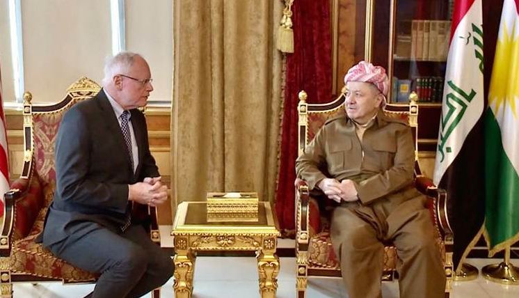 الرئيس مسعود بارزاني يستقبل المبعوث الخاص للرئيس الامريكي