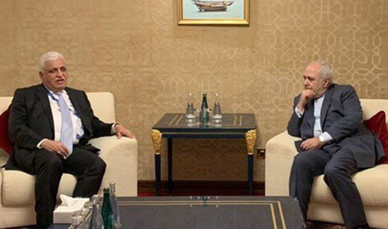 وزير الخارجية الايراني ومستشار الامن الوطني يبحثان احدث تطورات العراق