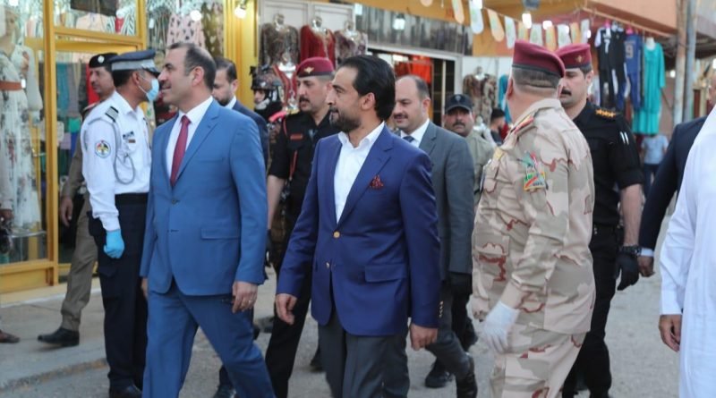 رئيس مجلس النواب يجري جولة ميدانية في سوق قضاء حديثة