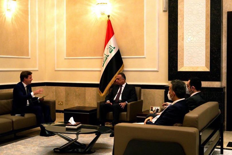 رئيس مجلس الوزراء مصطفى الكاظمي يتسلّم رسالة خطية من نظيره البريطاني