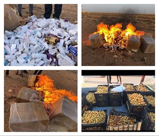 الكمارك …اتلاف إرساليتي ادوية بشرية وفاكهة غير صالحة للاستهلاك البشري في مركزي كمرك طريبيل والقائم