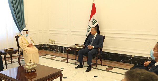 رئيس مجلس الوزراء مصطفى الكاظمي يستقبل وزير الخارجية الكويتي