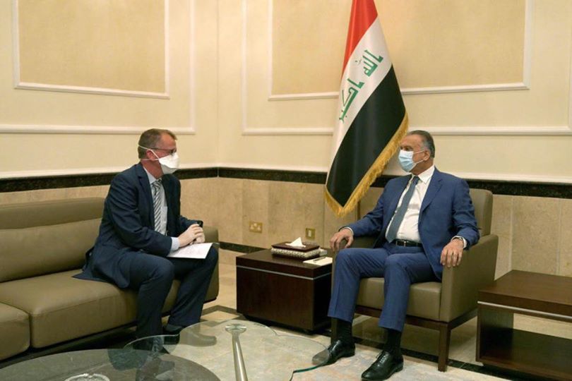 رئيس مجلس الوزراء مصطفى الكاظمي يستقبل السفير الألماني في بغداد