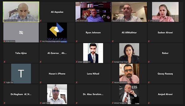 عبر برنامج Zoom.. سوق العراق للاوراق المالية ينظم ورشة العمل الثالثة – الإفصاح المالي والمعلوماتي