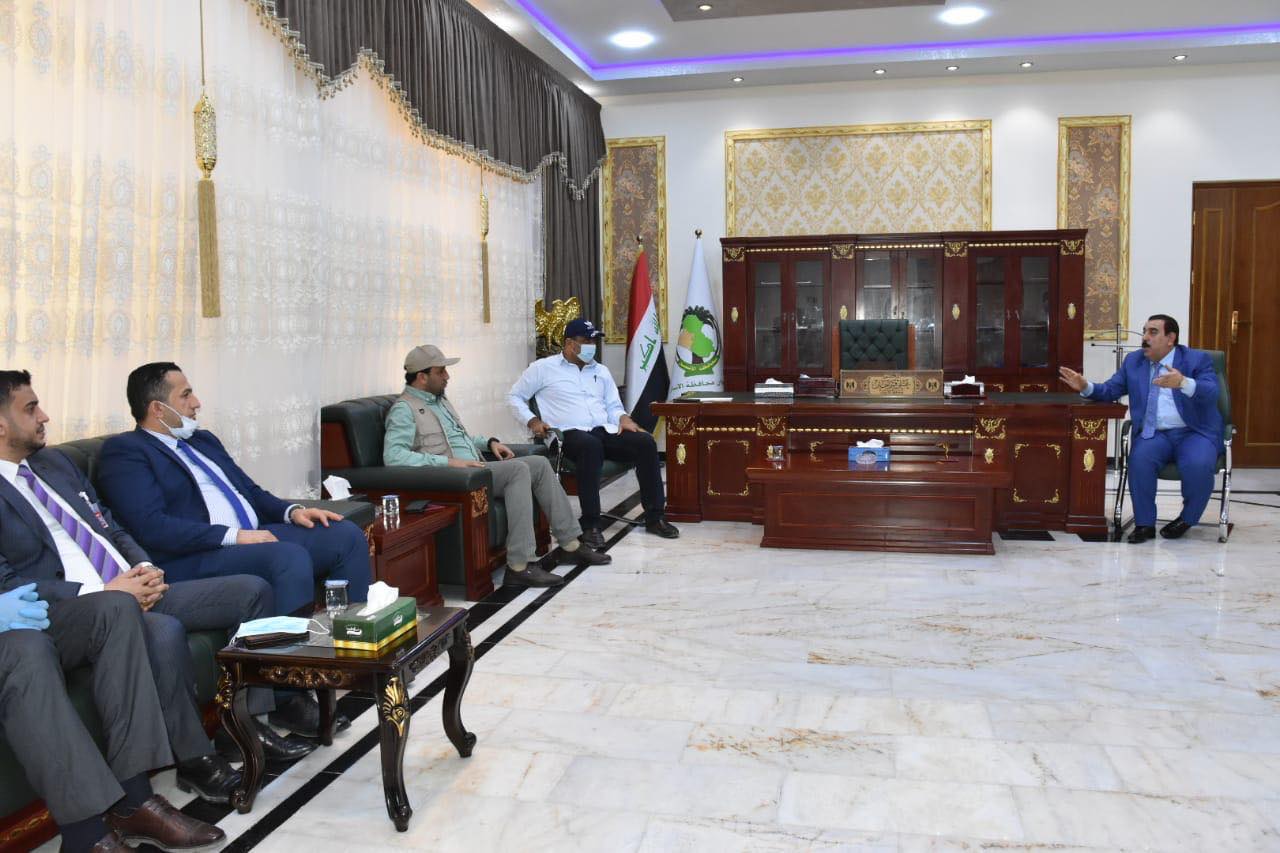 محافظ الانبار والنائب يحيى المحمدي يستقبلان رئيس مجلس الامناء في شبكة الاعلام العراقي ويبحثان معه واقع الشبكة واحتياجات العاملين فيها