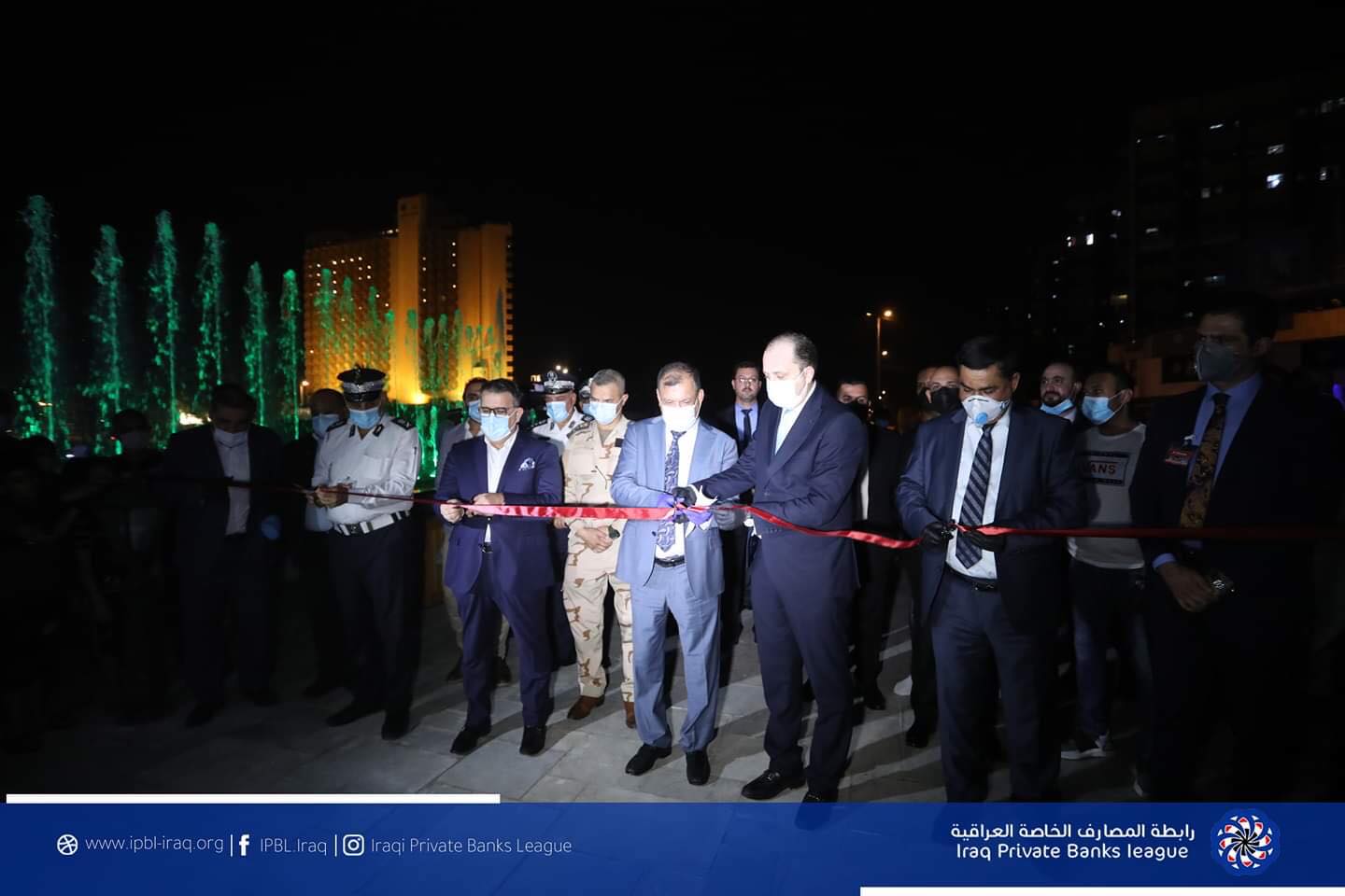 افتتاح ساحة الفردوس بعد اعادة تأهيلها من قبل الدائرة الهندسية في رابطة المصارف العراقية الخاصة.. والحنظل يصفها بـ”تاج الساحات”