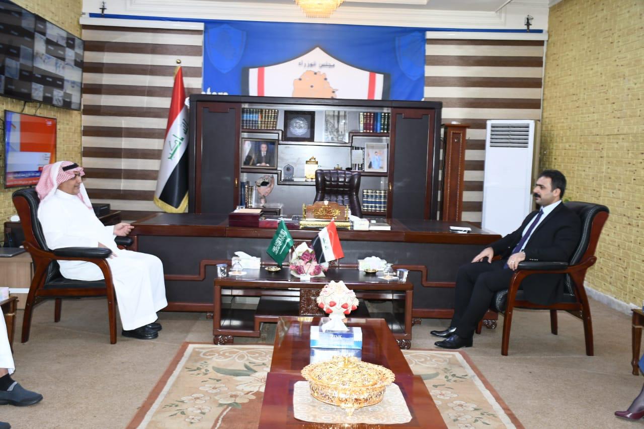 رئيس هيأة المنافذ الحدودية والسفير السعودي يتباحثان في الاستعدادات المتخذة لافتتاح منفذ عرعر الحدودي