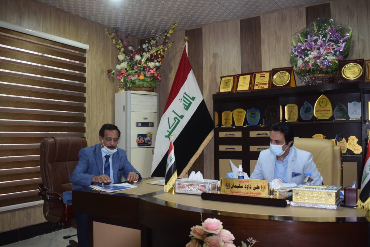 قائممقام قضاء الحبانية علي داود: نتأمل خيراً بالقرض الفرنسي وان يرى النور قريباً .. والمستشفى العام من اهم المشاريع التي يفتقدها القضاء