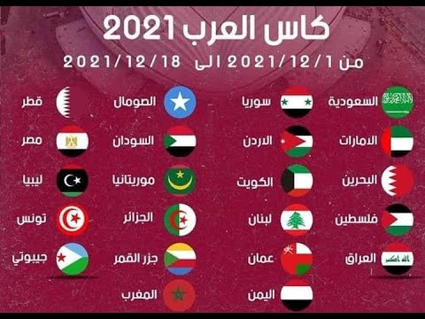 22 منتخبا يشاركون في كأس العرب