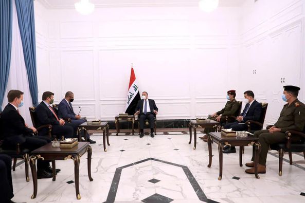 الكاظمي يستقبل وزير الدولة البريطاني لشؤون الشرق الأوسط ووزير القوات المسلحة البريطاني