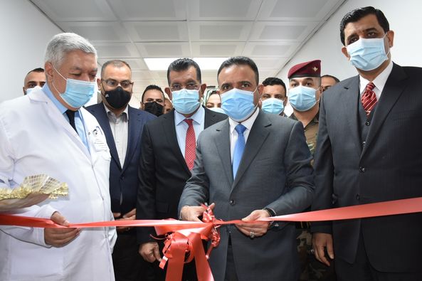 وزير الصحة والبيئة يفتتح مركز متخصص لعلاج كورونا سعة 50 سرير مجهز بأحدث الاجهزة واضافة صالات عمليات جديدة في مستشفى ابو غريب العام .