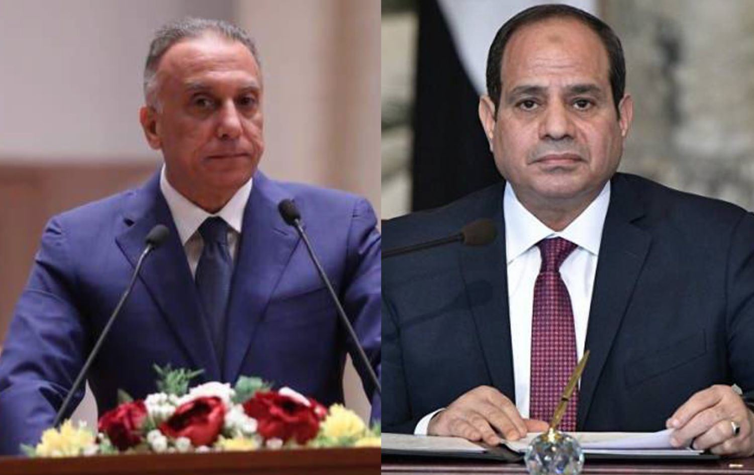 الكاظمي يجري اتصالا هاتفيا بالرئيس المصري عبد الفتاح السيسي