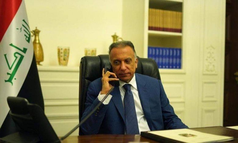 رئيس مجلس الوزراء مصطفى الكاظمي يتلقى اتصالا هاتفيا من ملك الاردن
