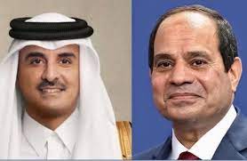 أمير قطر يعزي السيسي في حادث قطار طوخ