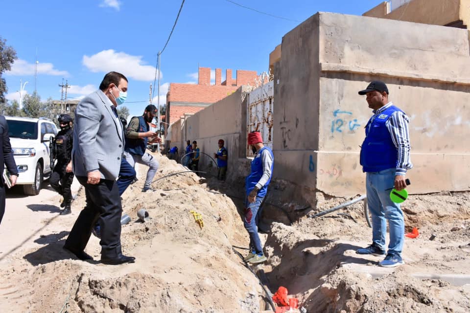 محافظ الانبار يتفقد عدداً من المشاريع الخدمية وسط مدينة الرمادي
