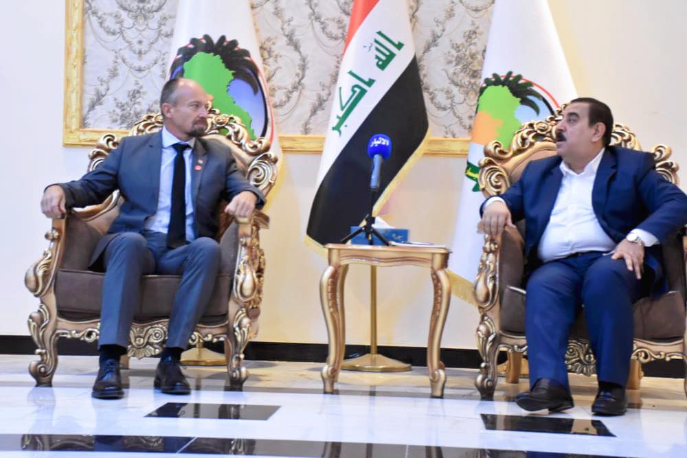 محافظ الانبار يستقبل مدير عام دائرة الامم المتحدة للاعمال المتعلقة بشؤون الالغام