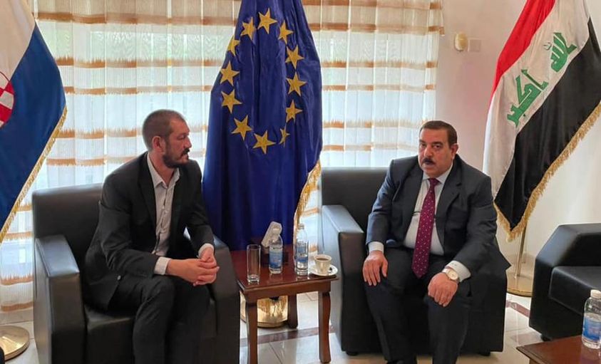 The governor of Anbar meets the Croatian ambassador to Iraq and discussed with him the file of investment in the province