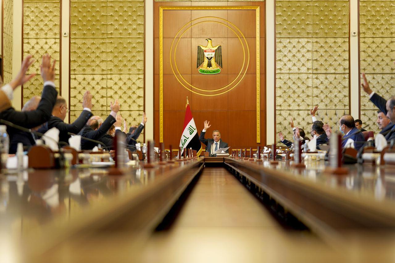 مجلس الوزراء يعقد جلسته الاعتيادية برئاسة رئيس مجلس الوزراء مصطفى الكاظمي