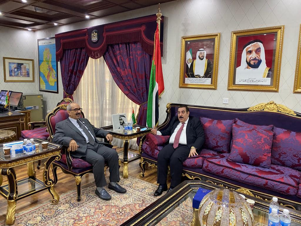 محافظ الانبار يبحث مع السفير الاماراتي لدى العراق الفرص الاستثمارية المتاحة في المحافظة