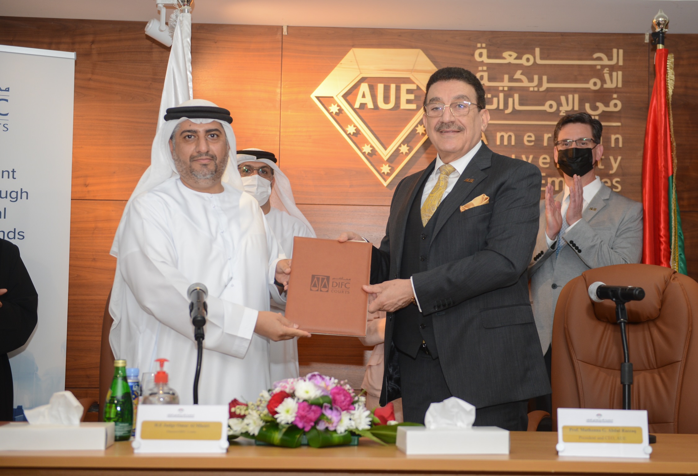 توقيع اتفاقية تعاون بين الجامعة الأمريكية بالإمارات AUE ومحاكم مركز دبي المالي العالمي