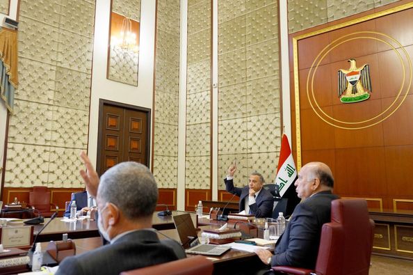 مجلس الوزراء يعقد جلسته الاعتيادية الثالثة والأربعين برئاسة رئيس مجلس الوزراء مصطفى الكاظمي