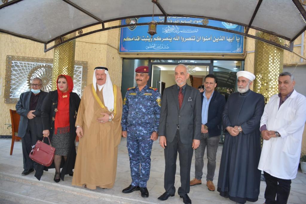 وفد من مجلس اسناد السيدية (لجنة المصالحة الوطنية) يزورمقر اللواء السابع الشرطة الاتحادية بمناسبة الذكرى(100 ) لتأسيس الشرطة العراقية