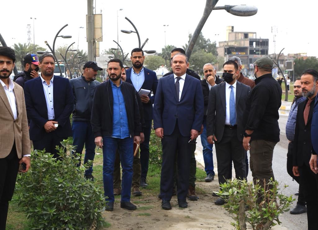 أمين بغداد يوجه بتطوير شارع المعهد واعداد دراسة مرورية لتخفيف الزخم عن ساحات وشوارع منطقة الزعفرانية