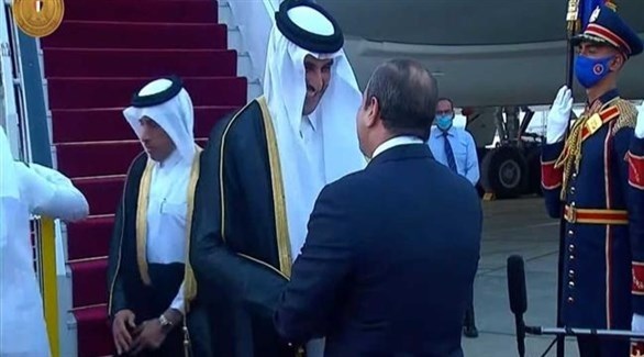 أمير قطر يصل القاهرة بدعوة من السيسي