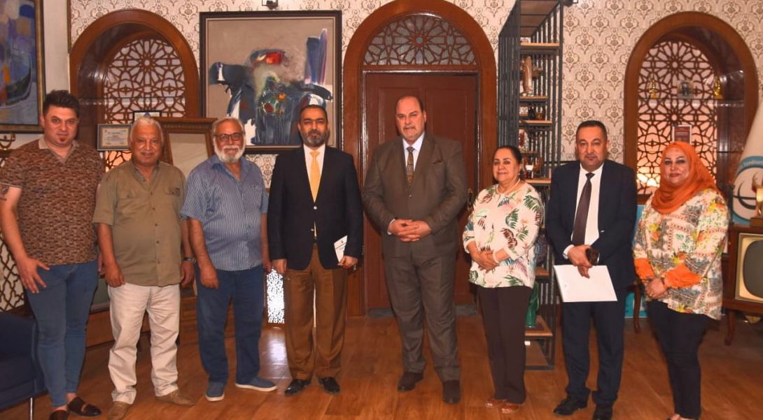 د نوفل ابورغيف يزور نقابة الفنانين العراقيين ويشيد بدورها المحوري وكادرها المهني وبالتحول النوعي في أدائها وحضورها وعلاقتها بالفنانين