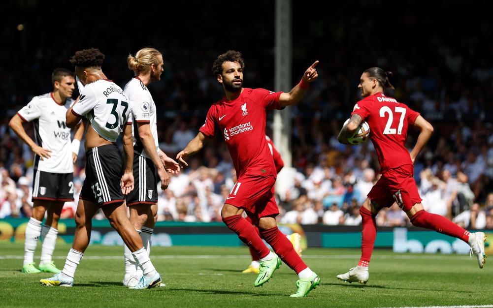 محمد صلاح ينقذ ليفربول من الخسارة امام فولهام