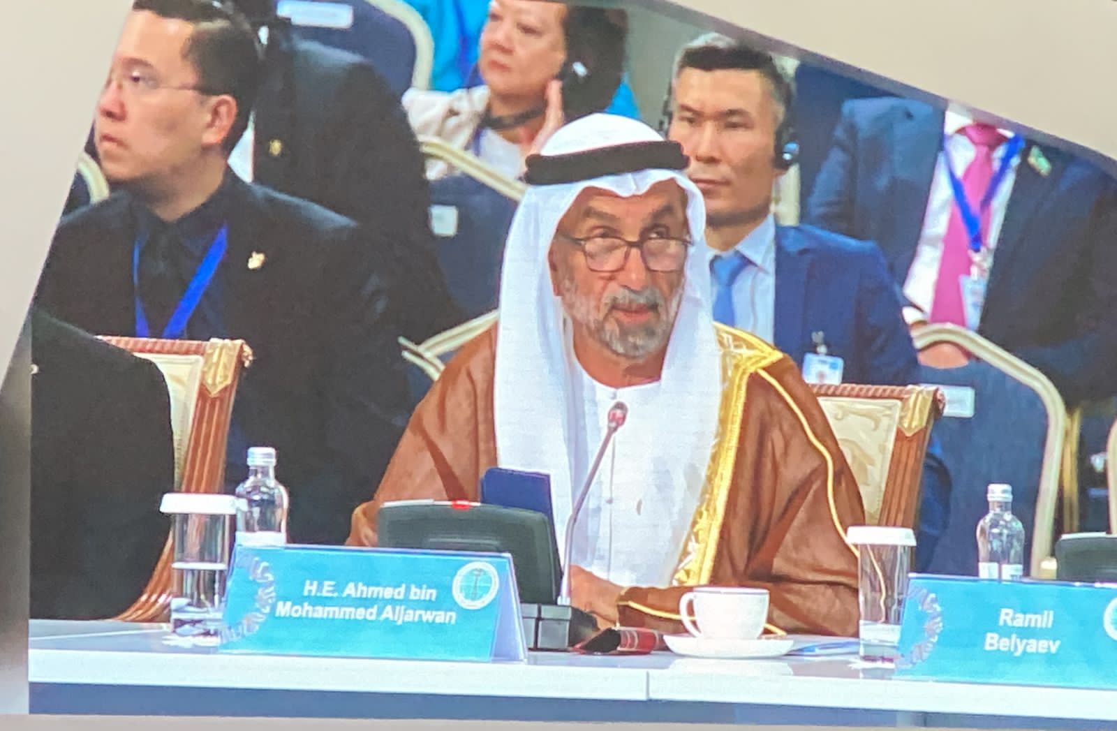 حمد الجروان رئيس المجلس العالمي للتسامح والسلام يطرح خارطة طريق لنشر قيم التسامح ومكافحة التطرف والطائفية خلال مؤتمر زعماء الأديان في كازاخستان