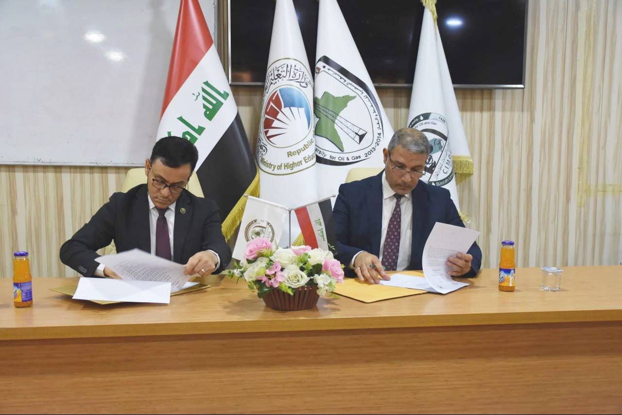 اتفاقية توأمة وتعاون مشترك بين كلية الإدارة الصناعية للنفط والغاز وكلية الإدارة والاقتصاد بجامعة المعقل الأهلية
