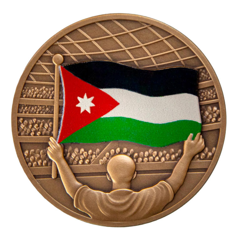 المركزي الاردني : يصدر ميدالية تذكارية برونزية احتفاء بتأهل النشامى إلى نهائيات كأس العالم