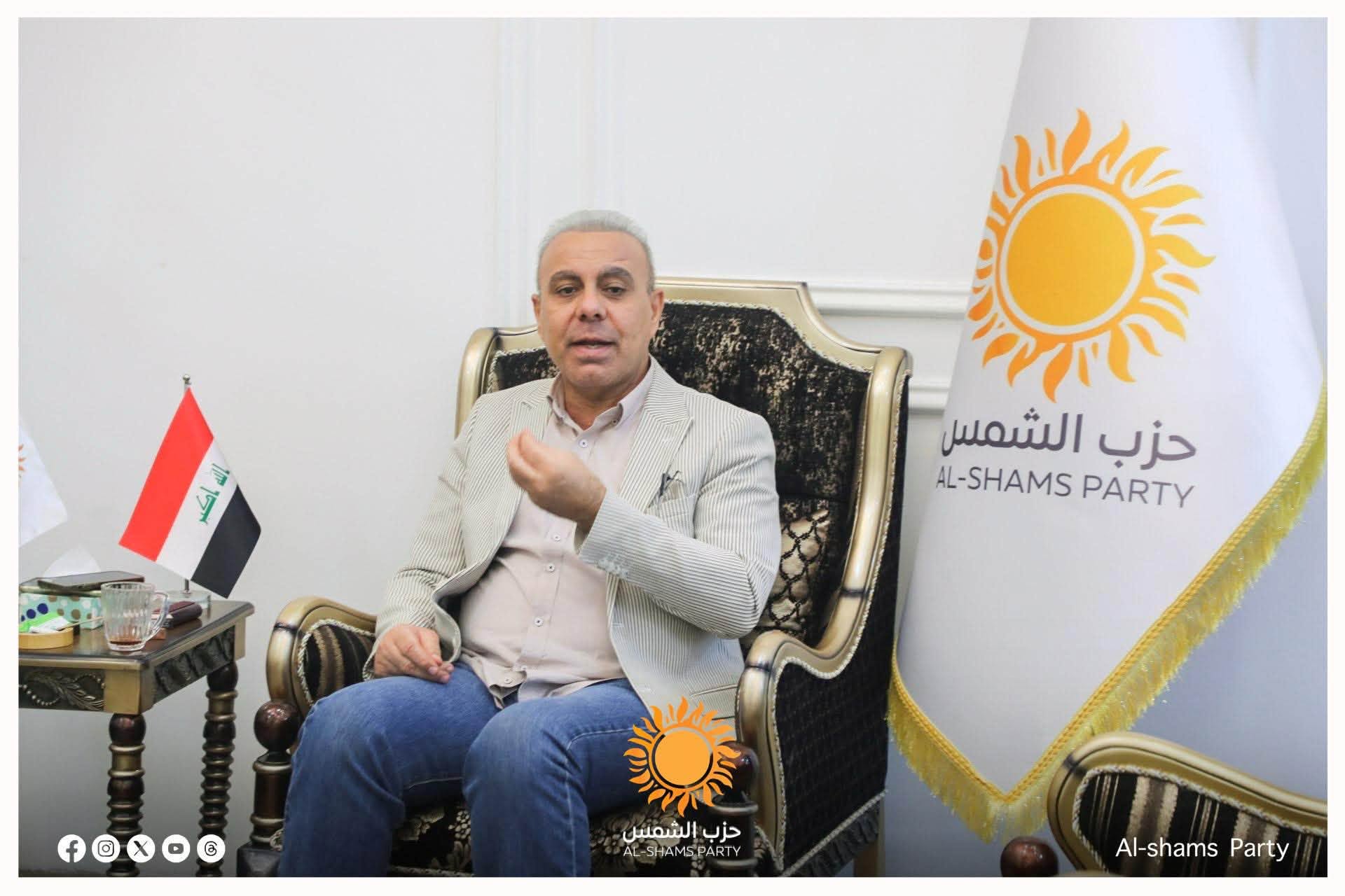 شباب النجف يطرحون مبادرة للحوار الدولي في ضيافة حزب الشمس